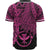 Hawaii Kanaka Maoli Polynesian Baseball Shirt - Tribal Wave Tattoo Pink - Polynesian Pride