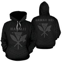 Hawaii Kanaka Polynesian Hoodie Grey Unisex Red - Polynesian Pride