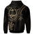 Guam Custom Zip up Hoodie Gold Turtle - Polynesian Pride