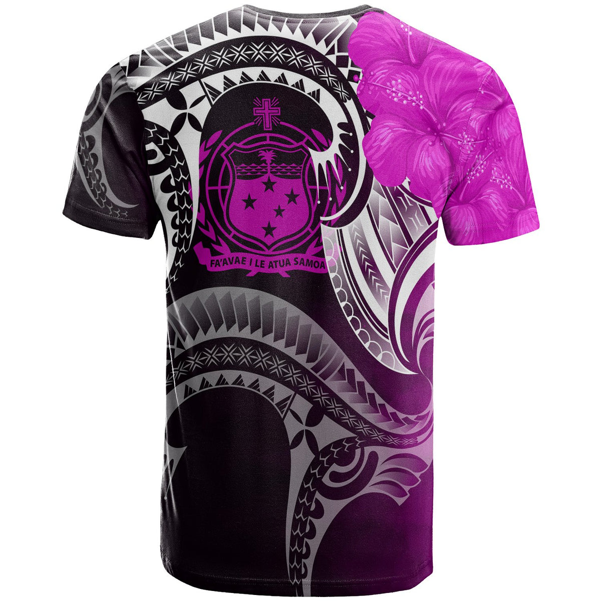 Samoa Custom T Shirt Samoa Seal Wave Style (Pink) - Polynesian Pride
