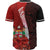 Fiji Polynesian Baseball Shirt - Coat Of Arm With Hibiscus - Polynesian Pride