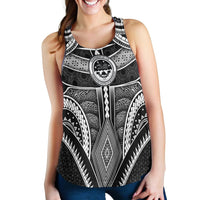 Polynesian FSM Women's Racerback Tank - Poly Pattern With COA Federated States of Micronesia - Polynesian Pride