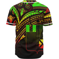Wallis and Futuna Baseball Shirt - Reggae Color Cross Style - Polynesian Pride