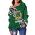 Tonga Saineha High School Tongan Patterns Women Off Shoulder Sweater - LT12 - Polynesian Pride