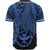 Hawaii Kanaka Maoli Polynesian Baseball Shirt - Tribal Wave Tattoo Blue - Polynesian Pride