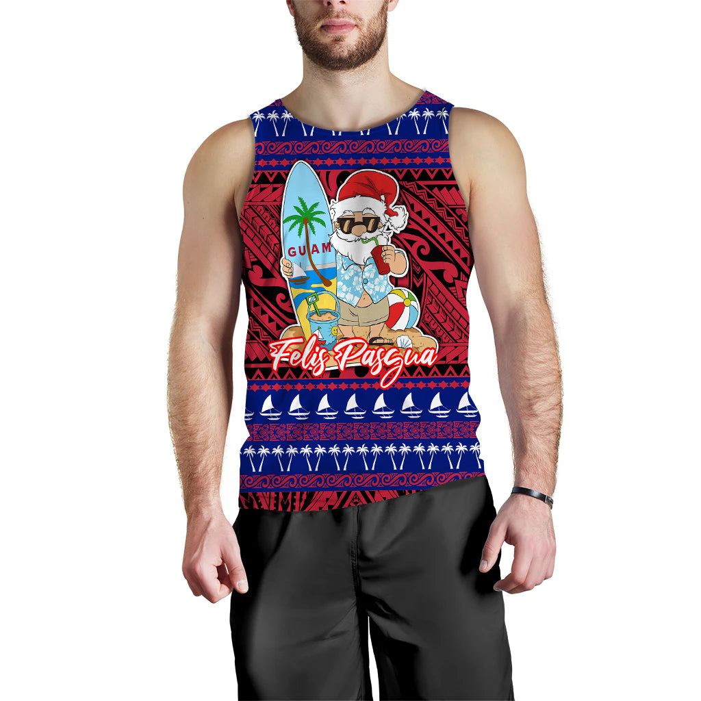 Guam Christmas - Felis Pasgua Santas Guam Surf Board Men Tank Top - LT2 - Polynesian Pride