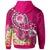 FSM Zip Hoodie Turtle Plumeria (PINK) - Polynesian Pride