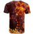 Cook Islands Polynesian T Shirt Fire Hibiscus - Polynesian Pride