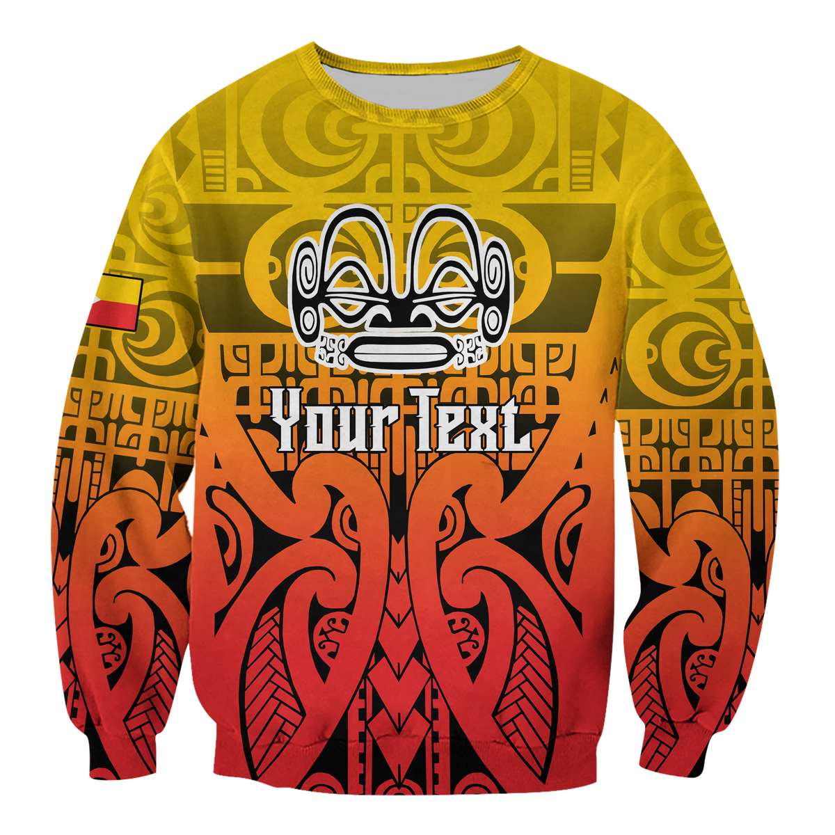 (Custom Personalised) Marquesas Islands Marquesan Tattoo Sweatshirt - LT12 Unisex Red - Polynesian Pride