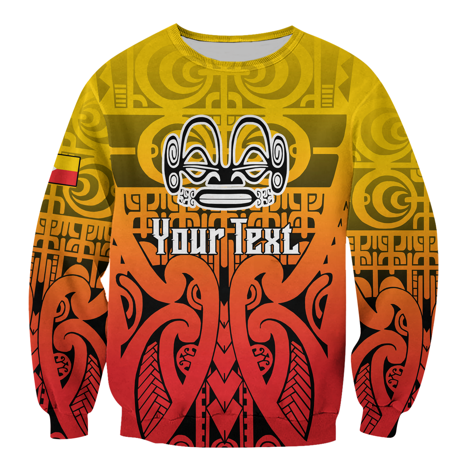 (Custom Personalised) Marquesas Islands Marquesan Tattoo Sweatshirt - LT12 Unisex Red - Polynesian Pride