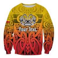 (Custom Personalised) Marquesas Islands Marquesan Tattoo Sweatshirt - LT12 Unisex Red - Polynesian Pride
