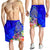 Tahiti Men's Shorts - Turtle Plumeria (Blue) - Polynesian Pride