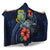 Tuvalu Polynesian Hooded Blanket - Blue Turtle Hibiscus - Polynesian Pride