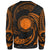 Northern Mariana Islands Polynesian Sweater - Orange Tribal Wave - Polynesian Pride