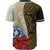 Northern Mariana Islands Polynesian Custom Personalised Baseball Shirt - Coat Of Arm With Hibiscus Gold - Polynesian Pride