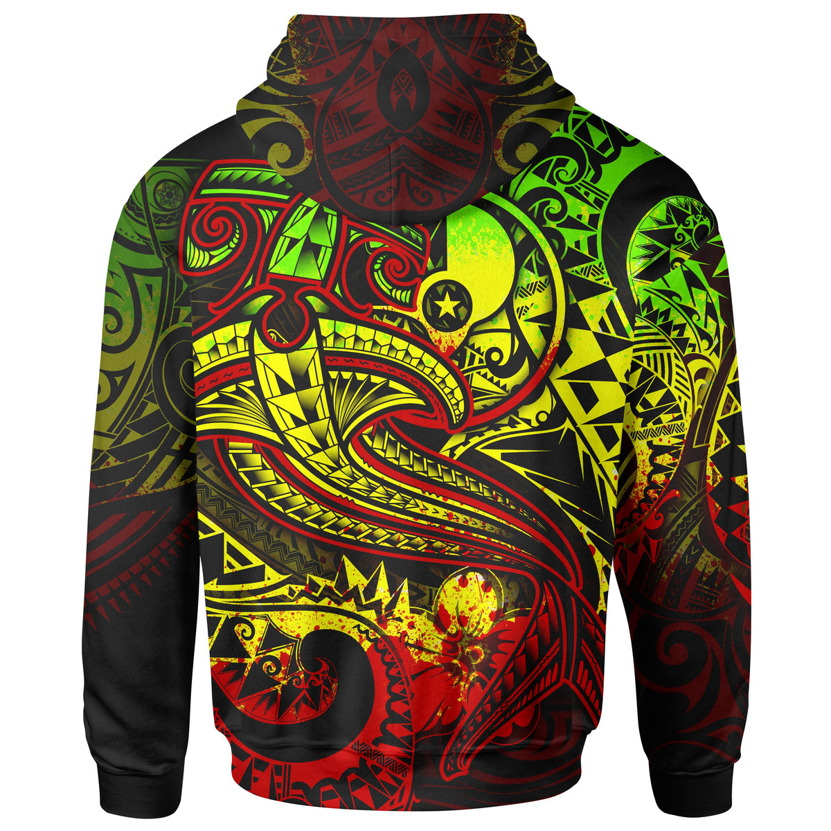 Yap Hoodie Reggae Shark Polynesian Tattoo - Polynesian Pride