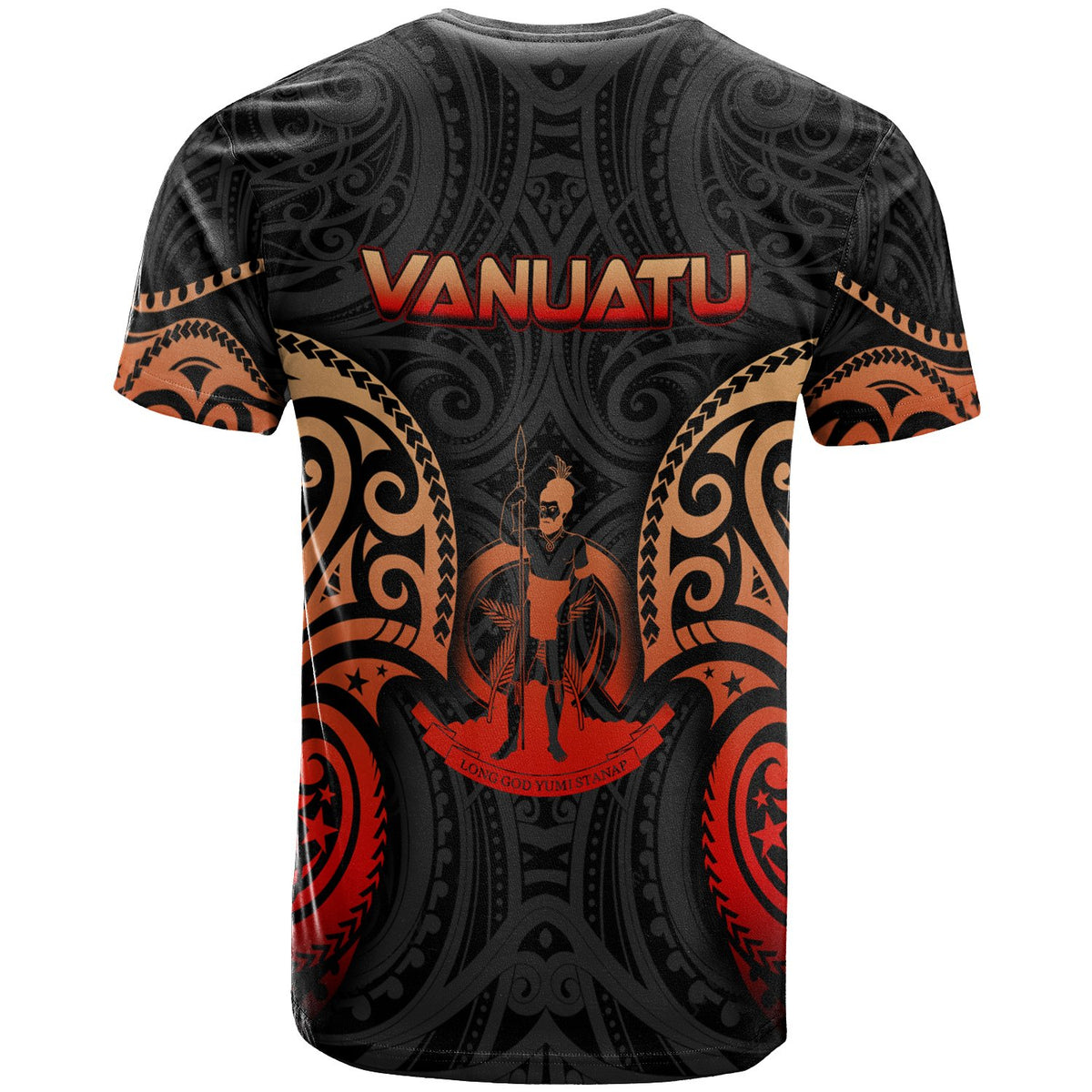 Vanuatu Polynesian T Shirt Spirit Red Version - Polynesian Pride