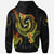 Chuuk Custom Zip up Hoodie Reggae Plumeria Flowers with Spiral Patterns - Polynesian Pride