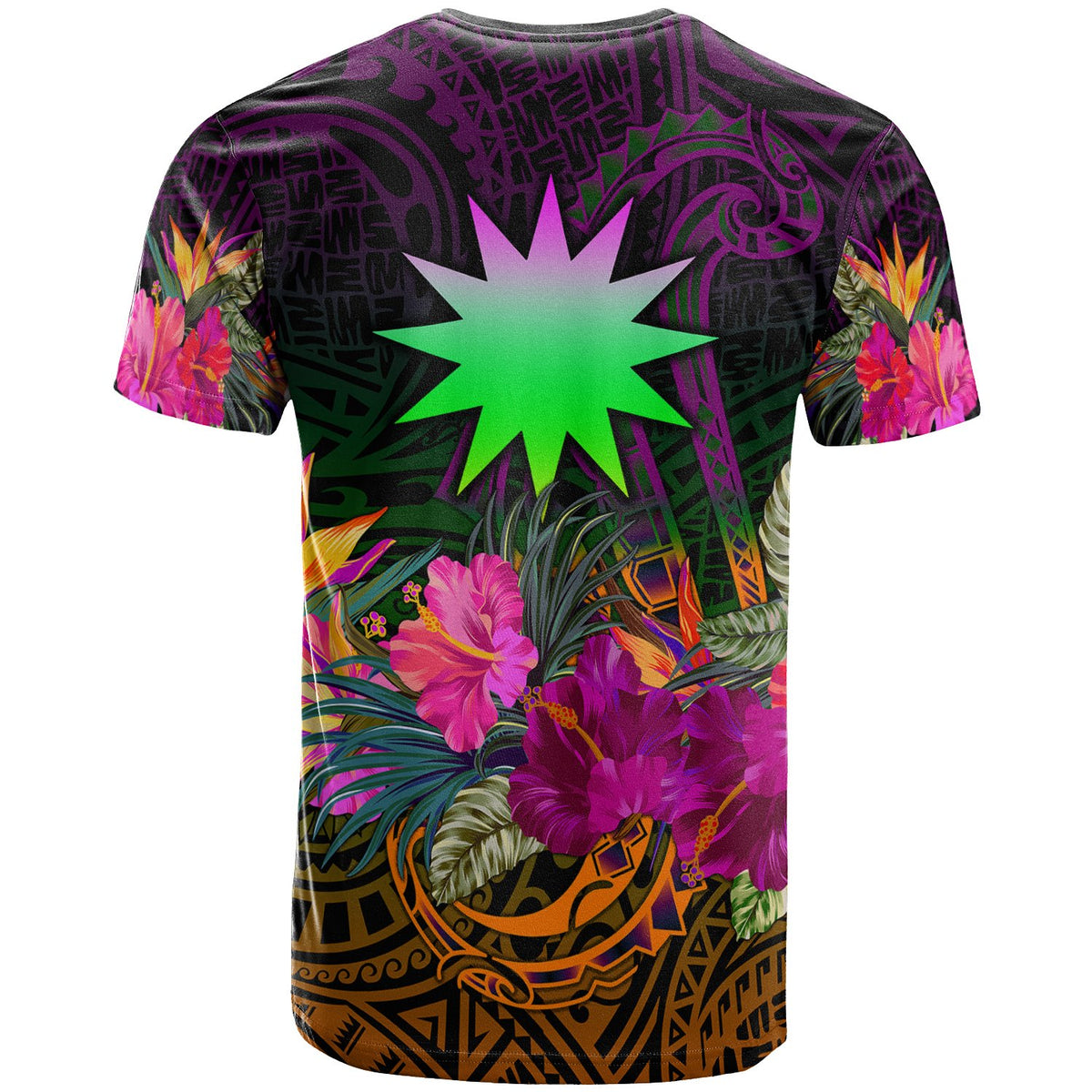 Nauru T Shirt Summer Hibiscus - Polynesian Pride