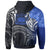 Samoa Custom Zip up Hoodie Samoa Seal Wave Style (Blue) - Polynesian Pride