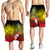 Custom Personalised Samoa Men's Shorts- Humpback Whale with Tropical Flowers (Yellow) - Polynesian Pride