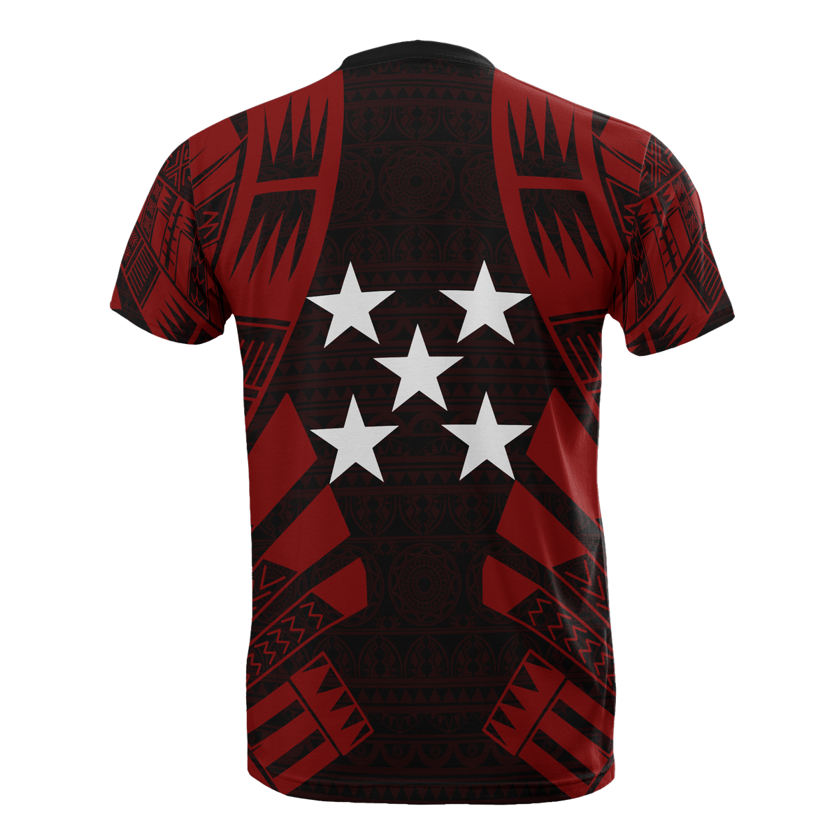 Gambier Islands T Shirt National Flag Polynesian Tattoo Red Style - Polynesian Pride