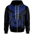 American Samoa Polynesian Zip up Hoodie American Samoan Waves (Blue) Unisex Blue - Polynesian Pride