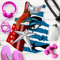 Free West Papua Birds Of Paradise Polynesia Women Tank Top - LT2 BLUE - Polynesian Pride