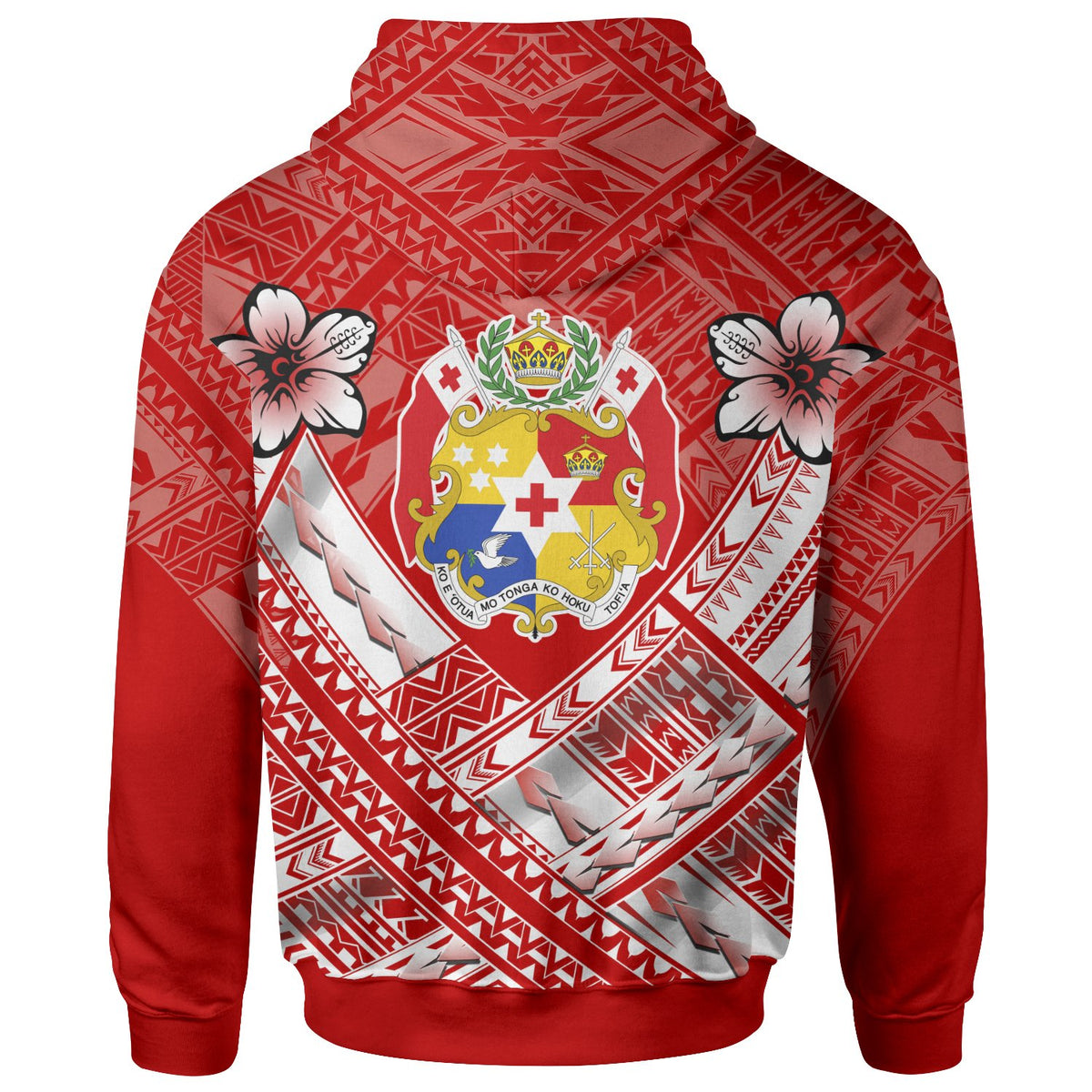 Tonga Polynesian Hoodie Tonga Flag Camisole Hibiscus Style - Polynesian Pride