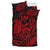 Hawaii Turtle With Hibiscus Tribal Red Bedding Set - LT12 - Polynesian Pride