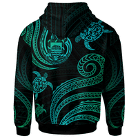 Tuvalu Custom Hoodie Polynesian Turtle With Pattern - Polynesian Pride