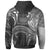 Samoa Zip up Hoodie Samoa Seal Wave Style (Black) - Polynesian Pride