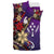 Kosrae Polynesian Bedding Set - Tribal Flower With Special Turtles Purple Color - Polynesian Pride