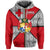 (Sione Tau Moimoi) Mate Maa Tonga Zip Hoodie Tongan Patterns LT20 Unisex Red - Polynesian Pride