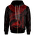 Tokelau Polynesian Zip up Hoodie Tokelau Waves (Red) Unisex Red - Polynesian Pride