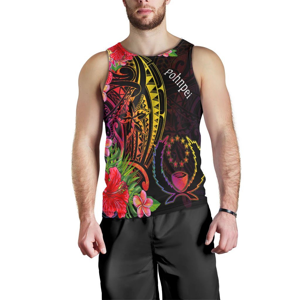 Pohnpei Men's Tank Top - Tropical Hippie Style - Polynesian Pride