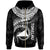 Tokelau Polynesian Zip up Hoodie Tokelau Waves (White) Unisex White - Polynesian Pride