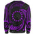 Cook Islands Polynesian Sweater - Purple Tribal Wave - Polynesian Pride