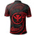 Hawaii Polynesian Custom Polo Shirt Red Tribal Wave - Polynesian Pride