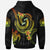 Samoa Custom Hoodie Reggae Plumeria Flowers with Spiral Patterns - Polynesian Pride