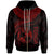 Tonga Polynesian Zip up Hoodie Tonga Waves (Red) Unisex Black - Polynesian Pride