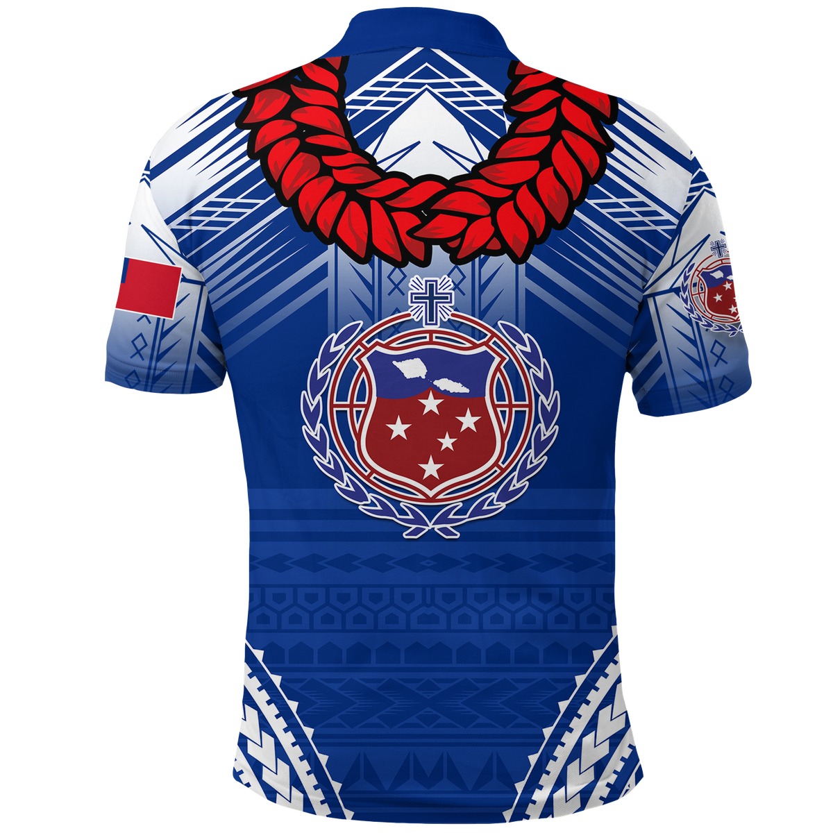 Toa Samoa Rugby Ula Fala Art Polo Shirt LT12 - Polynesian Pride