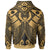 Pohnpei Custom Zip up Hoodie Gold Seal with Polynesian Tattoo - Polynesian Pride