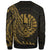 French Polynesia Sweatshirt - Polynesian Pattern Style Gold Color - Polynesian Pride