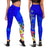 Fiji Custom Personalised Legging - Turtle Plumeria (Blue) Blue - Polynesian Pride