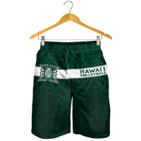 Hawaii Volleyball Green Warrior Men Short - LT2 - Polynesian Pride