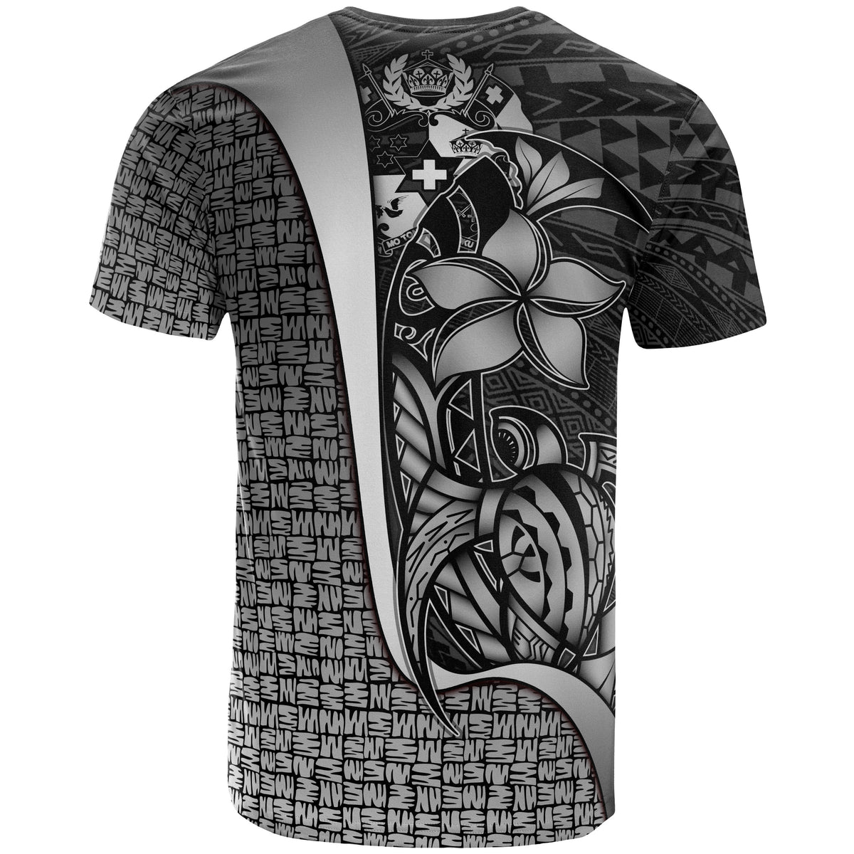 Tonga Polynesian Custom T Shirt White Turtle with Hook - Polynesian Pride