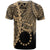 Cook Islands Polynesian Custom T Shirt Tribal Wave Tattoo Gold - Polynesian Pride
