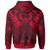 Pohnpei Custom Zip up Hoodie Red Seal with Polynesian Tattoo - Polynesian Pride