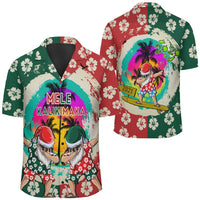 Hawaii Mele Kalikimaka Dabbing Santa Surfing Hawaiian Shirt Unisex Black - Polynesian Pride
